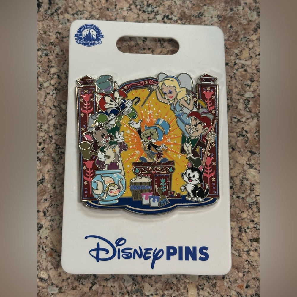 2023 Disney Parks Pin Pinocchio Supporting Cast Jiminy Cricket Figaro Blue Fairy
